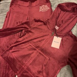 Juicy Couture Port Wine Velour Tracksuit